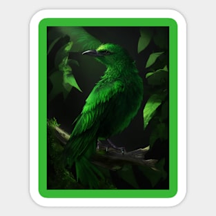 Beautiful Green Bird Sticker